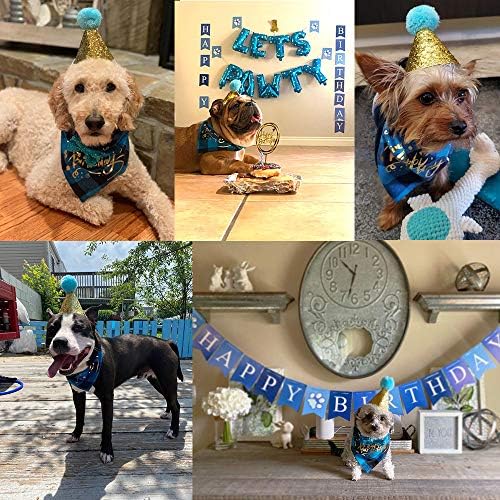 אדוגיגו כלב יום הולדת ילד בנדנה-כלב 1 יום הולדת ספקי צד-כלב 1 יום הולדת כובע צעיף יום הולדת שמח באנר