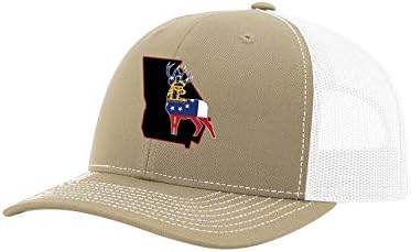 הכל על מדינת דרום ג'ורג'יה עם כובע המשאית המלאה של הדגל המלא