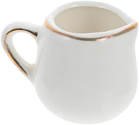 קפה המוטון אספרסו 2 יחידות קרמיקה קרמיקה קרמיקה עם קנקן רוטב לבן לקצץ זהב עם סירופ קפה סירופ שרת טבילה