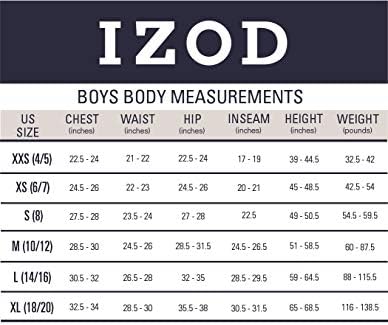 בית הספר לבנים של IZOD, חולצת פולו שרוול קצרה, סגירת כפתורים, חומר ביצועים של לחות
