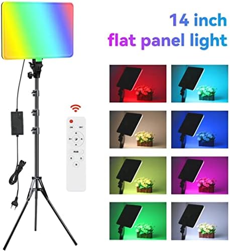 ZLXDP RGB אורות אולפן וידאו LED LED מנורה צלחת שטוחה חצובה 360 ° צבע מלא לעומק שלט רחוק צילום תאורת צילום
