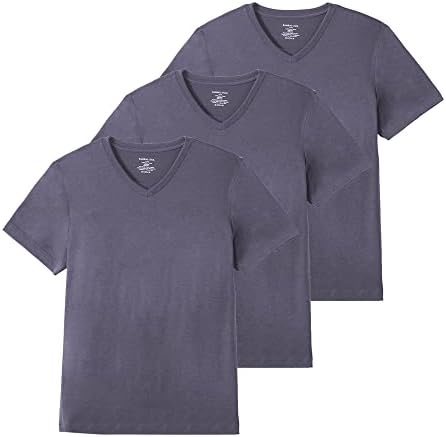 חולצות טריקו מגניבות של גברים מגניבים שרוול קצר שרוול v-צווארון V-Neck Multipack במבוק חולצת טריקו