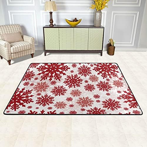 תקציר פתיתי שלג אדומים שטיחים גדולים של שטיחי שטיחים של משתלת פליימת שטיח לילדים משחק חדר שינה חדר שינה 72 x 48