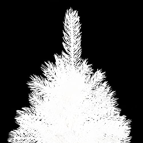 vidaxl עץ חג מולד מלאכותי לבן עם סטנד בית מגורים ביתי לגינה קישוט לחג המולד עיצוב חג המולד קישוט
