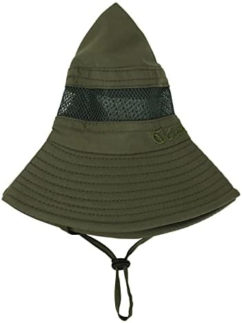 ילדים כובע שמש חיצוני UPF 50+ בנים כובעי שמש רחבים שוליים דלי ילדים כובע דיג כובע דיג בקיץ