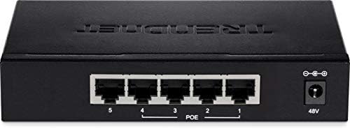 Trendnet 5-Port Gigabit Edgesmart Poe+ Switch, 4 x gigabit poe+ יציאות, יציאת Gigabit 1x, 31W POE POWER תקציב,
