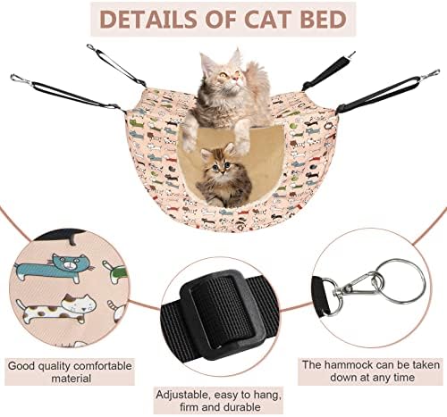 חתול כלוב ערסל, תליית רך לנשימה לחיות מחמד מיטת חתול נדנדה עבור חתלתול החולדה גור ארנב או קטן לחיות מחמד,שכבה