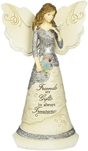 אלמנטים חבר מלאך פסלון על ידי ביתן, 8 אינץ ', מחזיק פרפר, חברים כתובת הם מתנות לאוצר תמיד