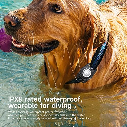 מחזיק צווארון כלבים עמיד למים עמיד למים, מחזיק צווארון כלבים, Apple Airtag Anti Chew ו- Anti