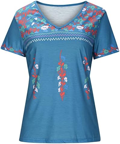 חולצה מקסיקנית לנשים וינטג 'בסגנון אתני פרחוני צמרות רקומות חולצות איכרים רופפות שרוול ארוך