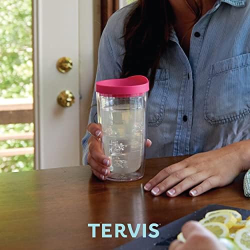 TERVIS תוצרת ארהב כפול חומה כפולה מרגריטוויל עניבה צבע כוס כוס מבודד שומר על שתייה קרה וחמה, 16oz,