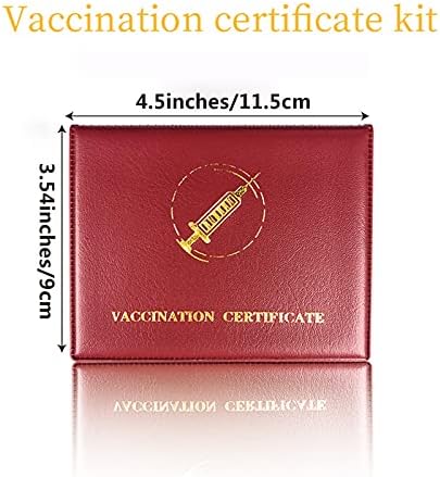 נילסטורי קוביד 19 חיסון שיא כרטיס מחזיק, 4 על 3 אינץ ' חיסון עור מפוצל כרטיס מגן, עמיד למים מקרה שרוול