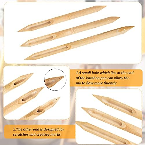 6 חתיכות במבוק ריד עטים כפול ראש קשה במבוק עט פולימר חימר כלי חרס קרמיקה עיצוב כלים עבור עשה זאת בעצמך