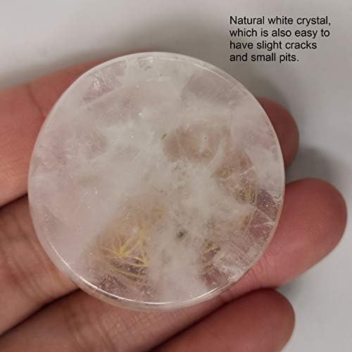 Loveliome סלע טבעי קוורץ פרח החיים חרוט ריפוי צ'אקרת קריסטל איזון וגנרטור אנרגיה חיובית אבן כיס דקל
