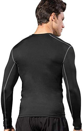 חולצת דחיסה של קוויריר 3 חבילה של חולצת דחיסה של גברים ארוכי שרוול ארוך לגברים בגברים ספורט ספורט