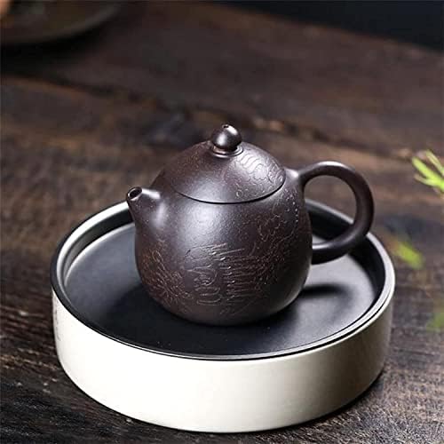 קומקום משרד חרס סגול Zisha Teapot Seatware משקה בוץ כהה סיר ביצה סיר תה בעבודת יד ירוק כהה קומקום קומקום קומקום