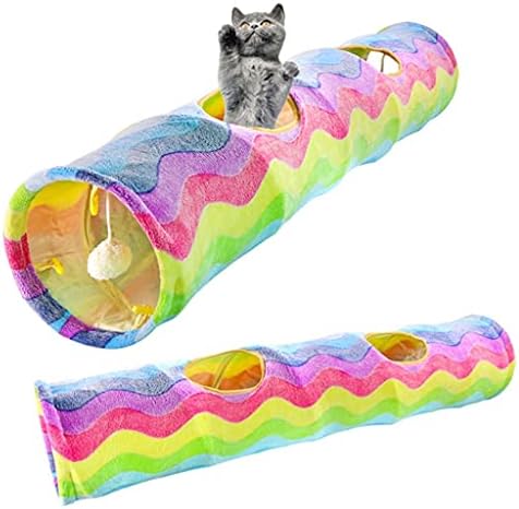 TDDGG חתולים אינטראקטיביים צעצועים לחתולים מתקפלים צעצועים צינור חתולים לחתולים אימון חתלתולים צעצוע חיית
