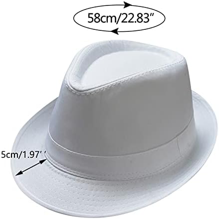 כובעי פדרס קלאסיים לגברים וינטג 'קיץ חיצוני חוף כובע שמש קצר שוליים פדורה פנמה כובע ג'אז לגברים נשים