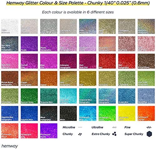 Hemway Premium Ultra Sparkle Glitter Multi Factial פתית מתכתית למלאכות אומנויות ציפורניים קוסמטיקה פסטיבל
