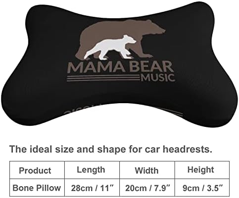 אמא דוב דוב מוסיקה מכונית כרית צוואר לנהיגה סט של 2 מושב כרית ראש כרית כרית ראש מנוחה תמיכה באביזרי פנים