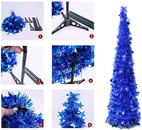 Aboufan 120 סמ קישוט חג המולד גבוה חיית מחמד גבוהה פלסטיק פלסטיק מתקפל עץ חג המולד עץ חג המולד