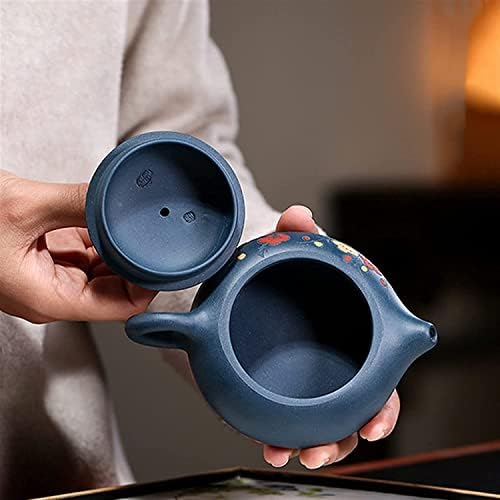 קומקום תה מודרני 160 מל בעבודת יד סגול חרס סיר תה סיר תה יופי קומקום קומקום תה מותאמים אישית