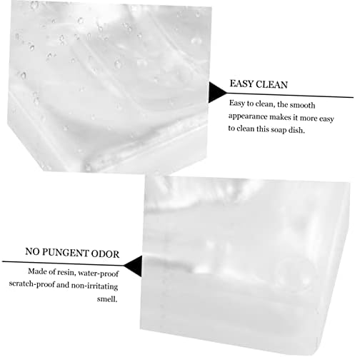 סבון סבון מרפא סבון מגש שרף מגש שרף מיכל אלגנטי ומודרני סבון סבון סבון מחזיק מגש סבון עם ניקוז סבון סבון לבן