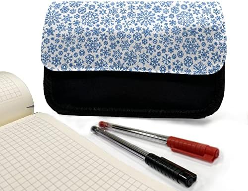 מארז עיפרון של פתית שלג לונאליי, קפואת עט עט של עט בד, תיק עיפרון עט בד עם רוכסן כפול, 8.5 x
