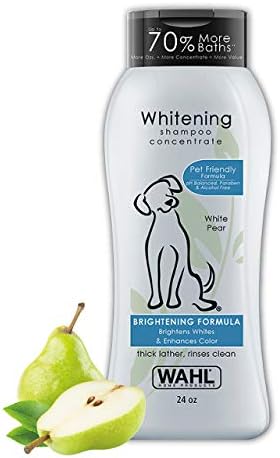 שמפו הלבנת וואהל ריח אגס לבן לחיות מחמד-הלבנה ושליטה בריח בעלי חיים עם תוצאות חלקות כמשי לטיפוח כלבים מלוכלכים-24