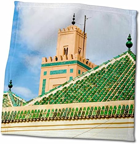 3drose minaret מבן יוסף מדרסה, בית הספר הקוראני במרקש, מרוקו. - מגבות