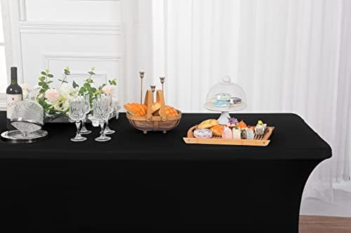 שולחן שולחן סטרץ '6ft שולחן שולחן מתיחה מצויד שולחנות מלבניים, בד שולחן פטיו אוניברסלי לחתונה, אירועים, מסיבה