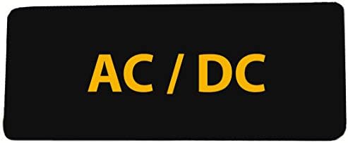 AC/DC ROCK N HARD N ROLL - 4 W X 1.5 T - רקום DIY ברזל על או תפור דקורטיבי תג דקורטיבי סמל סמל מוסיקה קלאסית