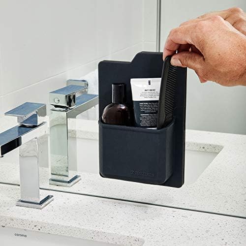 כלי כלים - מארגן ג'יימס - מחזיק מטענת טואלטיקה של סיליקון, אביזר מקלחת וחדר אמבטיה - כולל טכנולוגיית