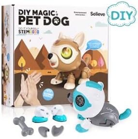צעצועי כלב רובוט האויואן לילדים, כלב מחמד אלקטרוניקה עשה זאת בעצמך עם עצם,צעצועים אינטראקטיביים