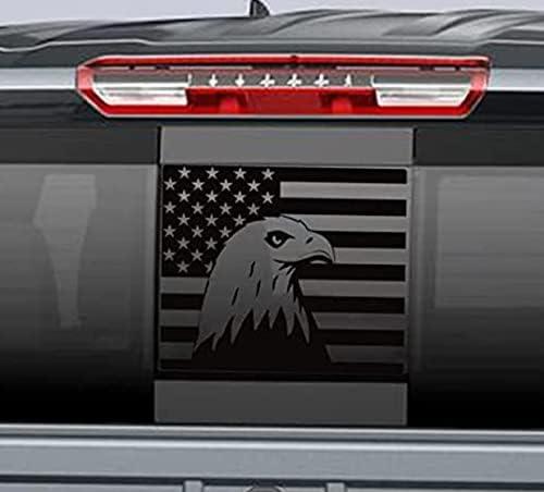 Hhlou for Ford F150 F250 F350 חלון האמצעי האחורי （נשר） מדבקות ， מדבקות דגל אמריקאי מדבקות חלון הזזה