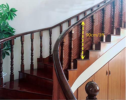 אז4 גן מדרגות אנטי-סתיו בטיחות נטו מרפסת מדרגות פטיו מעקה גדר רשת עבור ילד חיות מחמד צעצוע, קפה, 0. 9איקס