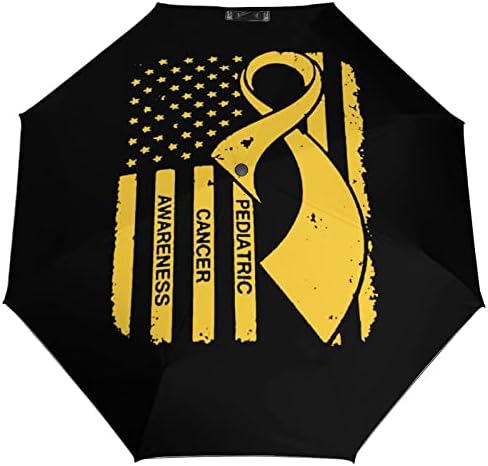 ילדים מודעות לסרטן דגל 3 קפלים נסיעות מטרייה נגד אולטרה סגול עמיד בפני רוח מטריות אופנתי אוטומטי פתוח מטרייה