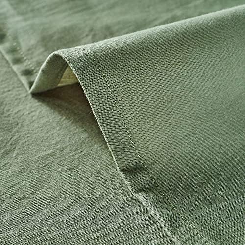 סט גיליון כיס עמוק של ג'לימוני, סדין גיליון קינג ירוק של סדין מצויד 1, 1 גיליון שטוח, 2 כריות