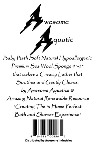 בייבי אמבט רך טבעי היפואלרגנית פרימיום ים צמר ספוג 4-5 מקדם קצף שמנת כי מרגיע & מגבר; מנקה בעדינות.