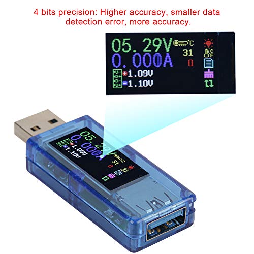 RUIDENG AT34 USB 3.0 צבע, Tester USB USB METER FNB38 Tester LCD, Voltmeter Ammeter Multimeter Tharger Tester