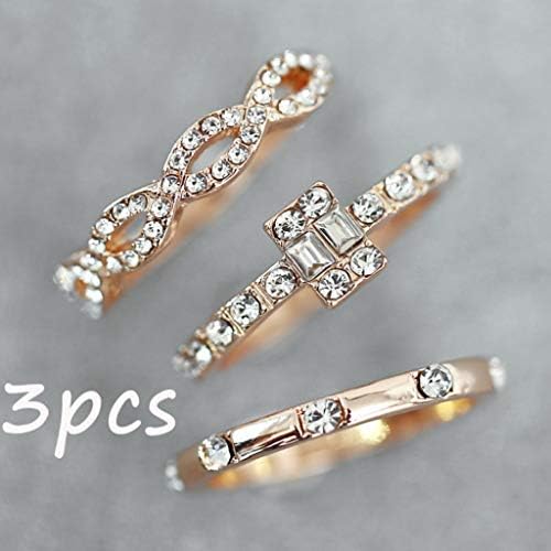 דרקון עין טבעת בציר לב טבעת 3 מחשב אופנה מגמת גיאומטרי כיכר יהלומים משובץ זירקון גבירותיי טבעת תכשיטים