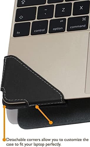 Broonel - סדרת פרופיל - מארז מחשב נייד עור שחור תואם ל- HP Probook 455 G9 15.6 מחשב נייד FHD
