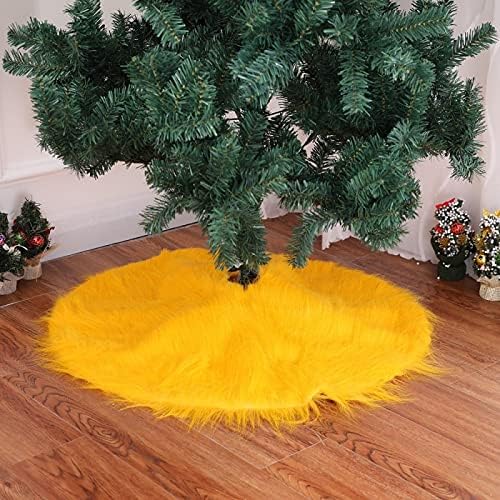 חצאיות עץ חג המולד של Huijie - חנות מלונות לקישוט קטיפה ארוך זהוב קישוטי בסיס עץ חג המולד, סידור