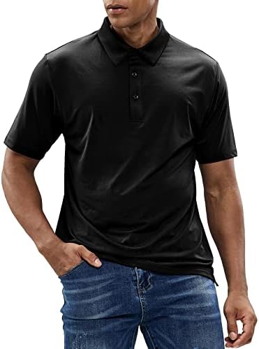 מייר גברים של גולף פולו חולצה קצר שרוול שמש הגנה חיצוני ספורט חולצות מהיר יבש, קל משקל ורך