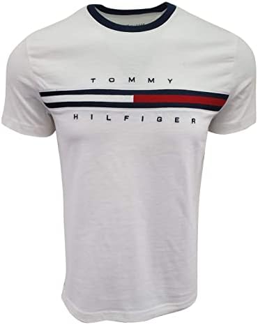 חולצת טריקו לוגו של שרוול קצר של טומי הילפיגר