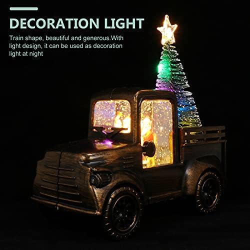 עיצוב חג המולד של Bestoyard 2 יחסי טנדר לחג המולד עם עץ אורן עץ עץ נורות אורות קלטת סנטה סעיף שולחן עבודה