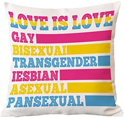 אהבה היא אהבה הומוסקסואלית ביסקסואאי טרנסג'נדר זריקת כרית כיסוי כרית נרתיק טרנסג'נדר טרנסג'נדר LGBTQ