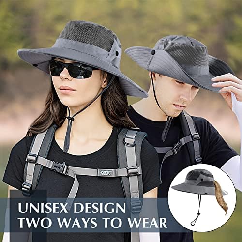 גברים של נשים דייג כובע שמש, כובע הליכה רחב שולי ספארי כובע דלי דלי נושם מתקפל נושם לגברים נשים