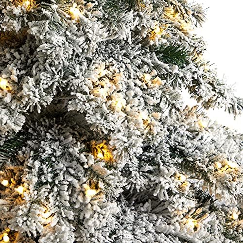 7ft. עץ חג המולד מלאכותי של אוסטריה נוהר עם 400 אורות LED לבנים חמים ו 1063 ענפים הניתנים לכפיפה