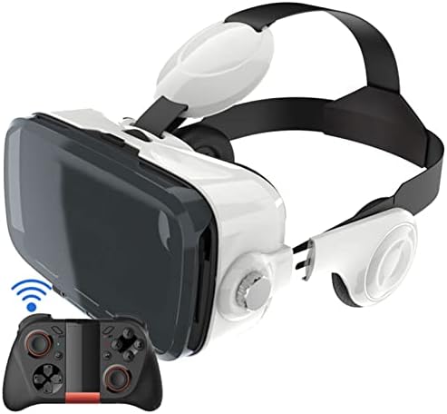 אוזניות Nuopaiplus VR, VR מציאות מדומה משקפיים 3D משקפיים VR אוזניות VR קסדה בקר Bluetooth ， לסרטי IMAX